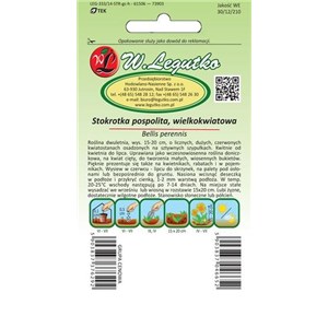 Stokrotka pospolita wielkokwiatowa Gracja czerwona 0,1g
