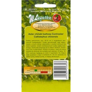 Aster chiński karłowy Contraster różowo-biały 0,5g