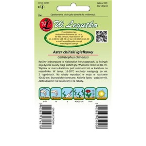 Aster chiński igiełkowy niebieski  1g
