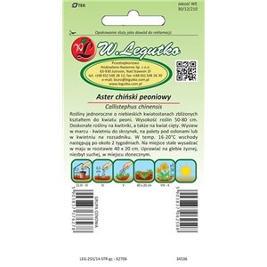 Aster chiński peoniowy niebieski 1g
