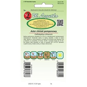 Aster chiński pomponowy mieszanka 1g+0,25g