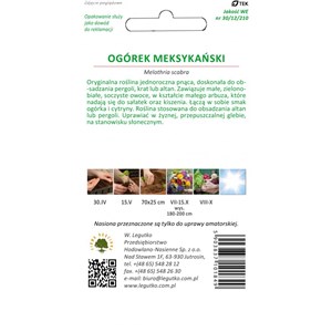 Ogórek ozdobny meksykański zielony 0,05g