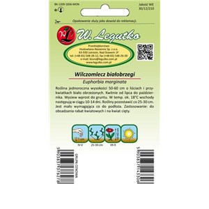 Wilczomlecz białobrzegi biało-zielone 0,5g