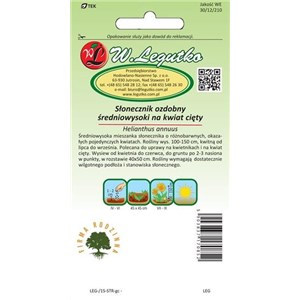 Słonecznik ozdobny średnio wysoki pojedynczy poli mieszanka 3g