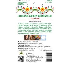 Słonecznik ozdobny srednio-wysoki Astra Rose 1 g