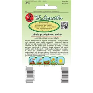 Lobelia przylądkowa zwisła mieszanka  0,2g