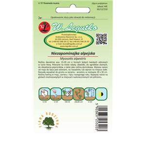 Niezapominajka alpejska biała 0,3g
