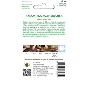 Aksamitka rozpierzchła pełna pomarańczowa 1g