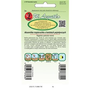 Aksamitka rozpierzchła pojedyncza mieszanka 1g
