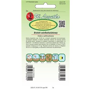 Bratek wielkokwiatowy czerwony  0,3g
