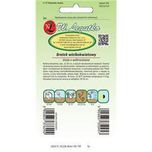 Bratek wielkokwiatowy Lord Beacon fioletowy z białym obrzeżem 0,5g