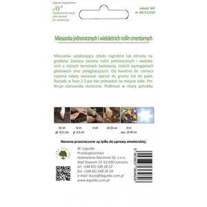 Mieszanka jednorocznych i wieloletnich roślin cmentarnych 3g