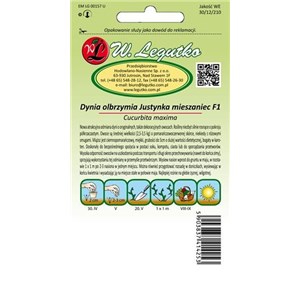 Dynia olbrzymia Justynka 3g+1g
