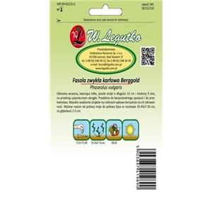 Fasola zwykła karłowa Berggold 40g + 10 g
