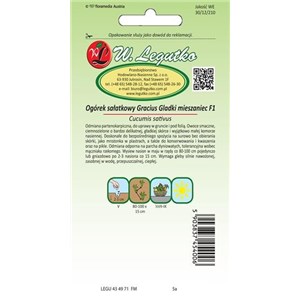 Ogórek Gracius Gładki  5g sałatkowy