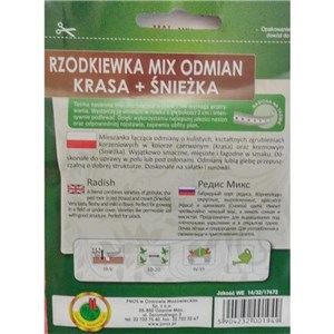 Rzodkiewka Krasa+Śnieżka 6m na taśmie (2x3m)