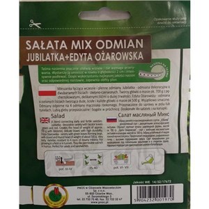 Sałata Jubilatka+Edyta Ożarowska 6m (2x3m) na taśmie