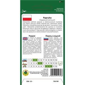 Papryka słodka mieszanka odmian 0,6g