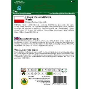 Fasola na suche ziarno Westa wielkokwia karł 50g