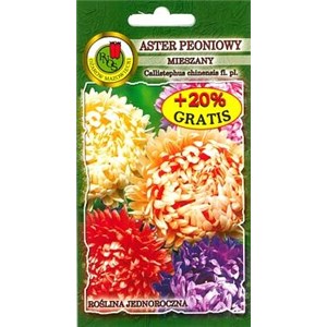 Aster chiński peoniowy mieszanka 0,8g
